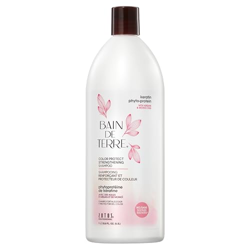 Bain de Terre Keratin Shampoo - Strengthens Weak Hair, Sulfate & Paraben-Free - 33.8 Fl Oz