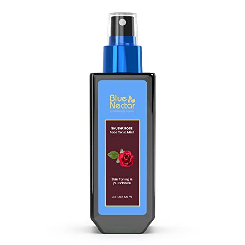 Blue Nectar Rose Toner Water - Refreshing Glow, Pore Tightening, Steam Distilled - 3.4 fl oz