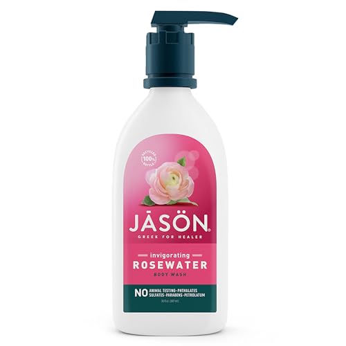 JASON Body Wash - Gentle Clean with Rosewater & Vitamin E, 100% Recycled Packaging - 30oz