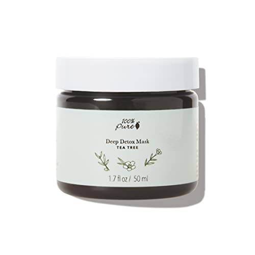 100% PURE Tea Tree Face Mask - Deep Cleanse, Vegan & Natural Ingredients - 1.7oz