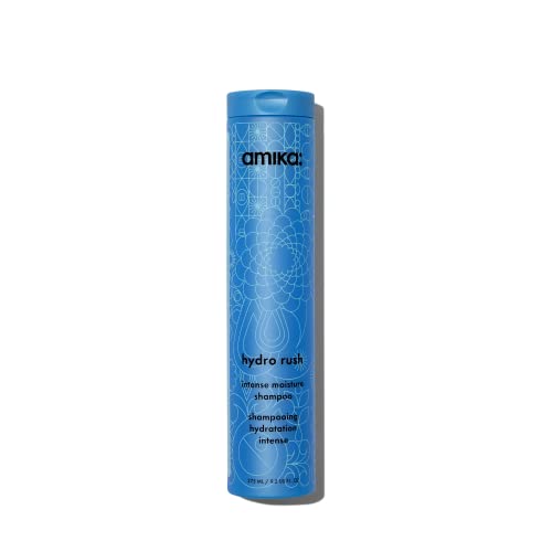 amika Hydro Rush Shampoo - 3x Hydration Boost, 72-Hour Moisture, Luxurious Lather - 275ml