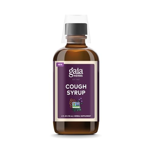 Gaia Herbs Cough Syrup Original - Soothes Dry Coughs, Non-GMO, with Honey & Elderberry - 4 Fl Oz