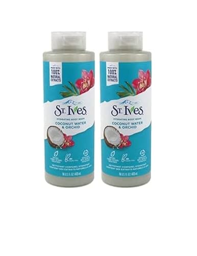 St Ives Body Wash - Hydrating Coconut Water & Orchid Extracts, Paraben-Free - 32oz Total