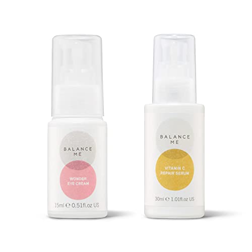 Balance Me Eye Cream & Vitamin C Serum Duo - Hydrates & Reduces Dark Circles - 15ml & 30ml