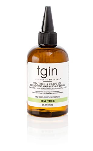 tgin Scalp Treatment Serum - Fights Dandruff, Moisturizes, Tea Tree & Olive Oil - 4oz