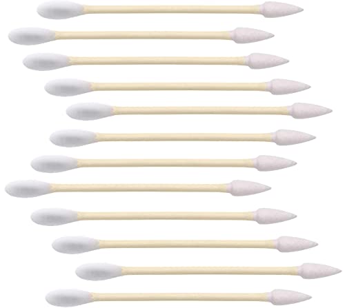 Organic Bamboo Cotton Swabs - Biodegradable, Gentle on Skin, 1000 Count, Pointy/Round Tips