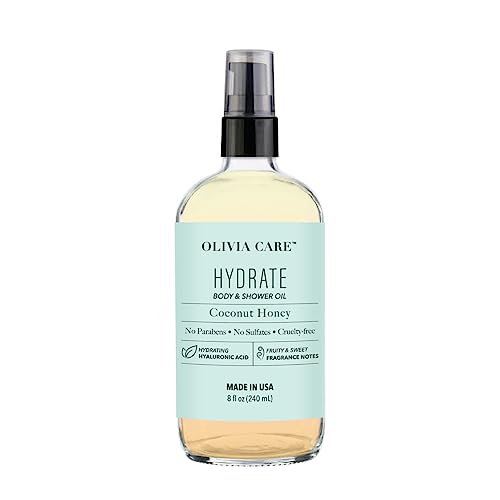 Olivia Care Body Oil - Hydrates & Moisturizes, Rich in Vitamins E & K - Coconut Honey Scent