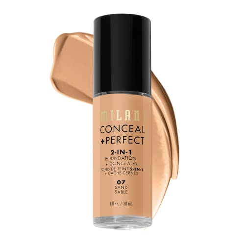 Milani Foundation - Full Coverage, Lightweight Formula, Cruelty-Free - Sand, 1 Fl. Oz.