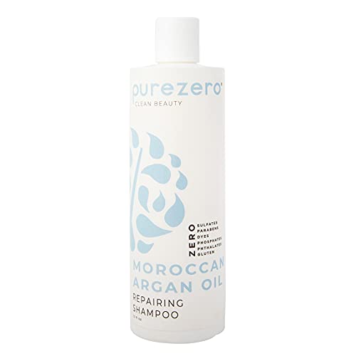 Purezero Moroccan Argan Oil Shampoo - Restores Strength & Shine, 100% Vegan - 12 Fl Oz