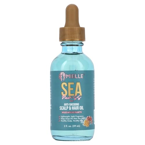 Mielle Hair Oil - Promotes Healthy Scalp & Hair, Infused with Sea Moss & Saw Palmetto - 2 fl oz