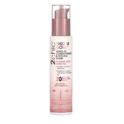 GIOVANNI 2chic Leave-In Conditioner - Anti-Frizz, Color Safe, Vegan with Shea & Almond Oil - 4oz