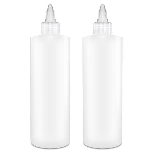 BRIGHTFROM Condiment Squeeze Bottles - Leak-Proof, BPA-Free, Reusable - 12oz, 2 Pack