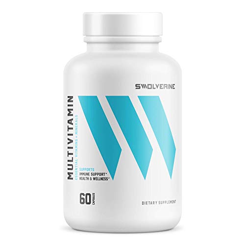 Swolverine Multivitamin - 20 Essential Nutrients for Energy & Wellness, Non-GMO - 30 Capsules