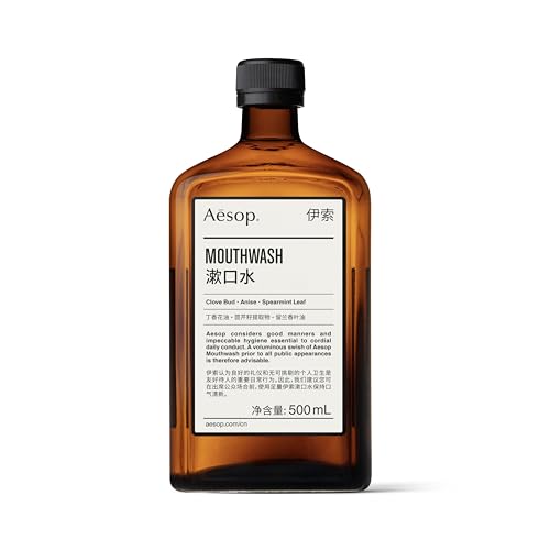 Aesop Alcohol-Free Mouthwash - Freshens Breath, Vegan, Cruelty-Free - Clove & Spearmint, 16.9oz