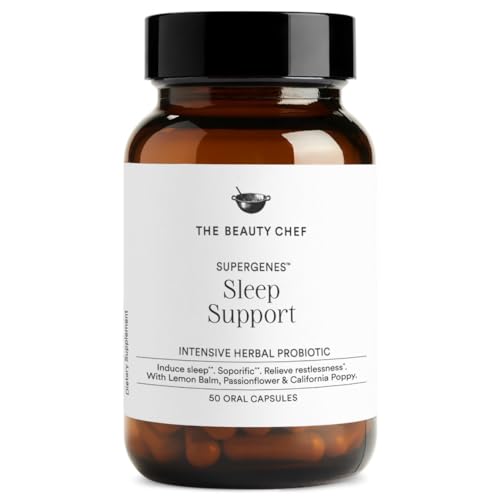 The Beauty Chef SUPERGENES Sleep Support - Promotes Relaxation, Vegan & Gluten-Free - 60 Capsules