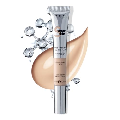 LAMEL Smartskin Brightening Concealer - 24HR Full Coverage, Hydrating, Vegan - 0.5 fl. oz