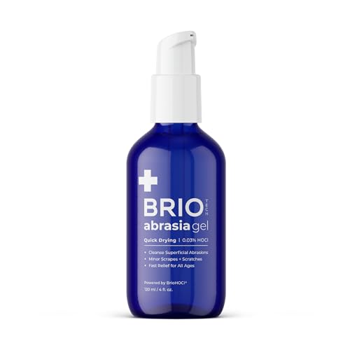 BRIOTECH Abrasia Gel - Rapid Relief for Minor Cuts & Scrapes, Hypochlorous Acid Hydrogel - 4 fl oz