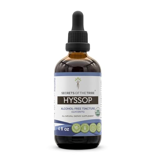 Secrets of the Tribe Hyssop Herbal Supplement - USDA Organic, Alcohol-Free Extract - 4 FL OZ