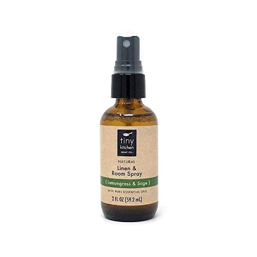 Lemongrass & Sage Linen Spray - Natural Air Freshener, Pure Essential Oils - 2 fl oz