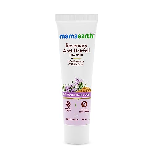 Mamaearth Rosemary Shampoo - Reduces Hair Fall, Strengthens Follicles, Made Safe Certified - 20ml