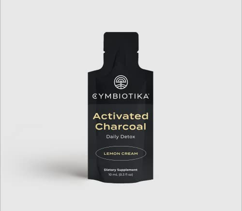 CYMBIOTIKA Activated Charcoal & Probiotic Liquid - Digestive Relief, Immune Support - 50 Billion CFU