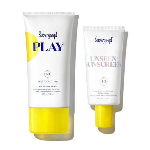 Supergoop! Sunscreen Kit - Broad Spectrum Protection, Lightweight & Non-Greasy - 1.7oz + 5.5oz