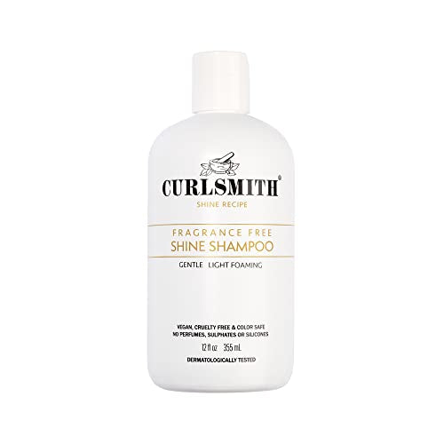 CURLSMITH Shine Shampoo - Gentle Fragrance-Free Cleanser for All Curl Types - 12 fl oz