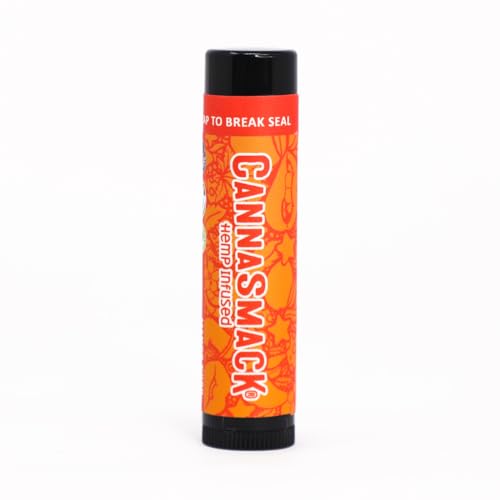 CannaSmack Hemp Lip Balm - Soothes & Protects, Paraben-Free, Mango Flavor - Made in USA