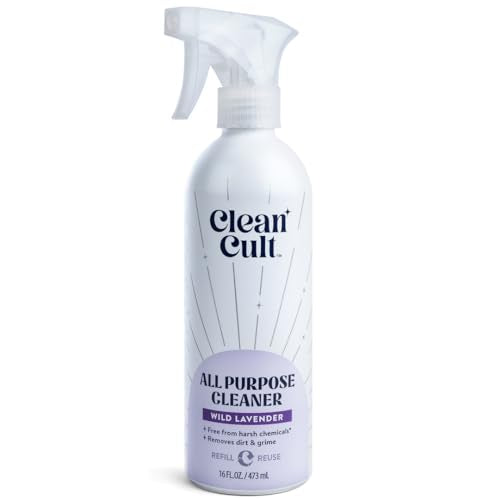 Cleancult All Purpose Cleaner - Biodegradable, Lavender Scent, Refillable Aluminum - 16 oz