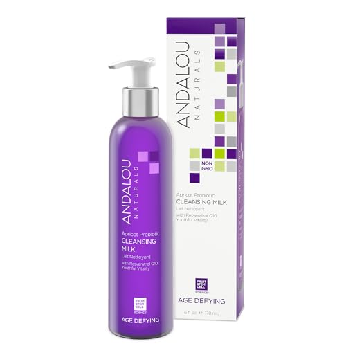 Andalou Naturals Face Wash - Hydrating Apricot Cleanser, Probiotics & Antioxidants - 6 Fl Oz