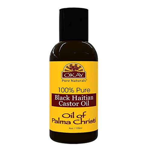 OKAY Hair Oil - Promotes Growth, Moisturizes Skin, 100% Pure Haitian Castor Oil - 4oz