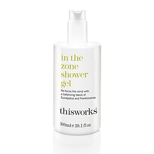 THISWORKS In The Zone Body Wash - Hydrating Eucalyptus & Frankincense, 99% Natural - 10.1oz