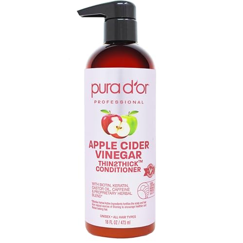 PURA D'OR Conditioner - Promotes Thicker Hair, Detoxes Scalp, All Hair Types - 16oz