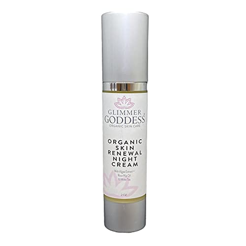 GLIMMER GODDESS Night Cream - 24 Hr Hydration, Lavender, Vegan, Anti-Aging - 2 oz