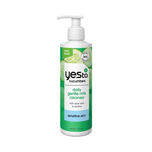 Yes To Cucumbers Face Wash & Cleanser - Moisturizing, Soothing with Aloe & Green Tea - 6 Fl Oz