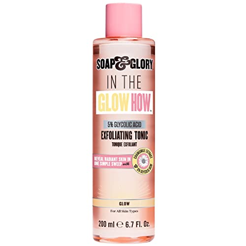 Soap & Glory Face Toner - Hydrating Glow with 5% Glycolic Acid & Chamomile Extract - 200ml