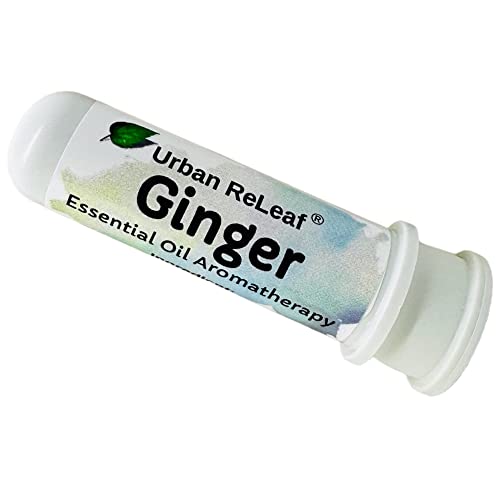 Urban ReLeaf Ginger Essential Oil Inhaler - Pure, Alcohol-Free, Pocket Size - Made in USA