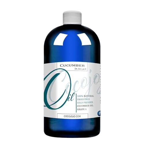 Dr Joe Lab Cucumber Seed Oil - Nourishing Face & Hair Moisturizer, Non-GMO, 16oz