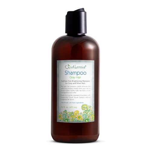 Just Nutritive Gray Hair Shampoo - Neutralizes Brassiness, Brightens & Strengthens - 16oz