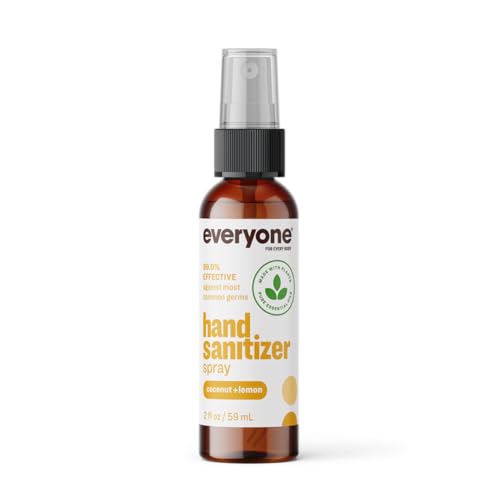 EO Products Hand Sanitizer - Moisturizing Plant-Based Formula, Coconut + Lemon - 2oz