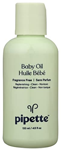 Pipette Baby Oil - Moisturizes with Vitamin E, Hypoallergenic, EWG Verified - 4.5 Fl Oz