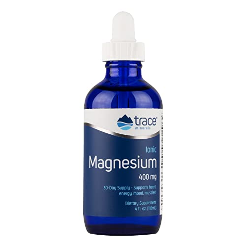 Trace Minerals Liquid Ionic Magnesium 400mg - Supports Energy, Mood & Muscle Function - 4oz