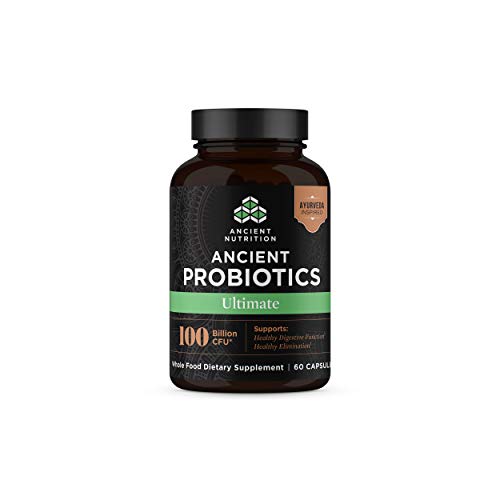 Ancient Nutrition Probiotic - 100 Billion CFUs for Digestive & Immune Support - 60 Capsules