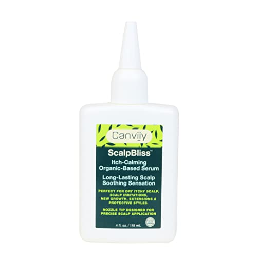 Canviiy ScalpBliss Itch-Calming Serum - Soothes Dry Scalp, Moisturizes with Aloe & Honey - 4oz