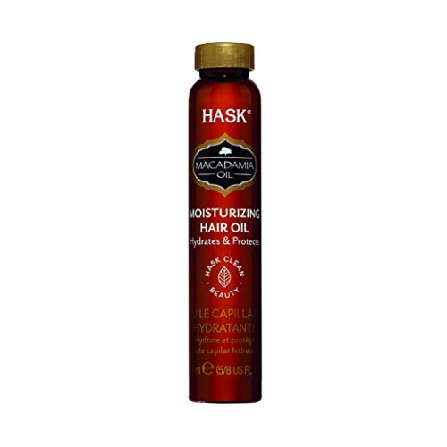 Hask Macadamia Oil Hair Treatment - Hydrates & Protects, Lightweight & Alcohol-Free - 0.625oz