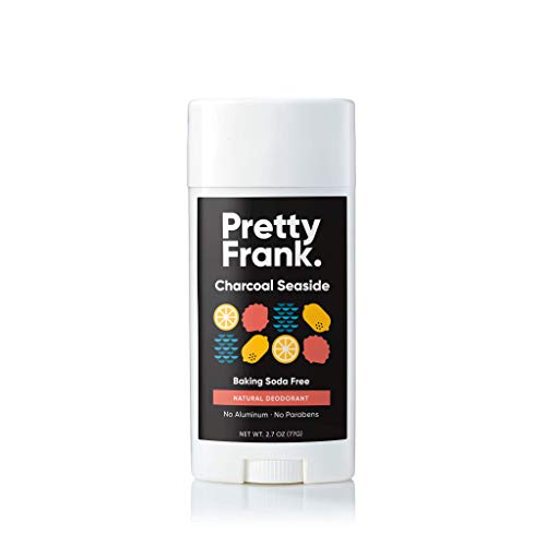 Pretty Frank Natural Deodorant Stick - Odor Control, Organic Ingredients, Charcoal Seaside - 1-Pack