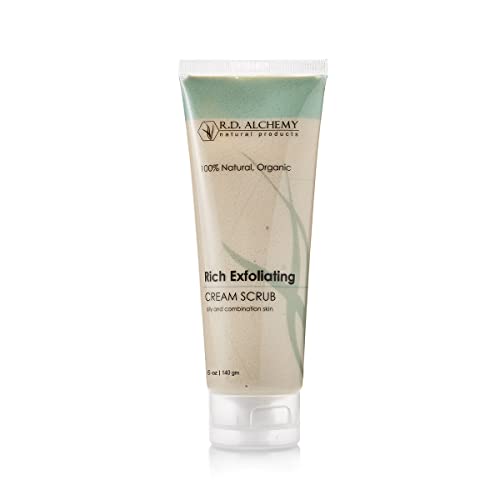 RD ALCHEMY Face Scrub - Exfoliate & Brighten with AHAs, Jojoba Beads, Pumpkin & Papaya - 5oz