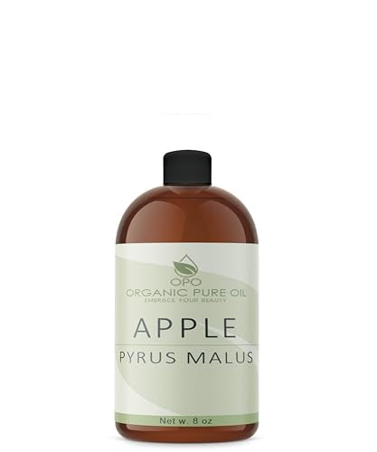 Organic Pure Oil Apple Seed Oil - Hydrating, Nourishing, Non-GMO, Cold Pressed - 8 oz