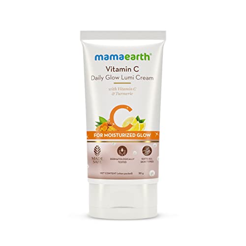 Mamaearth Vitamin C Face Cream - Revives Natural Radiance, Moisturizes & Lightweight - 1.06 Oz