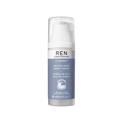 REN V-Cense Night Cream - Antioxidant Hydration, Revitalizes Skin Overnight - 1.7 fl oz